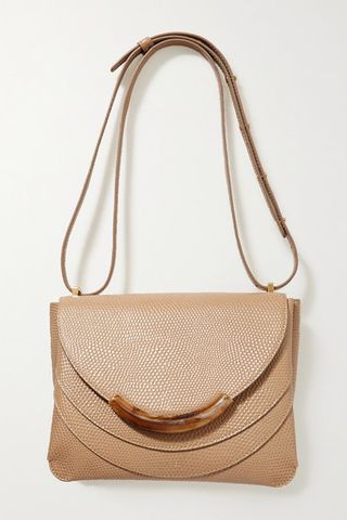 Wandler + Luna Arch Lizard-Effect Leather Shoulder Bag