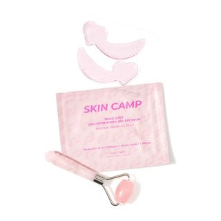 Skin Camp + Rose Quartz Mini Facial Roller Workout Set
