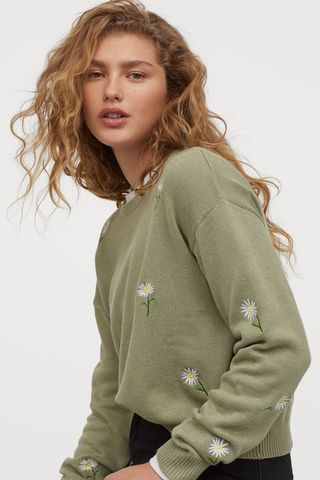 H&M + Knit Sweater With Embroidery