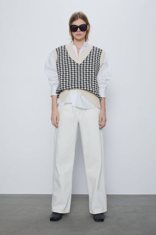 Zara + Oversized Knitwear Vest