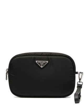 Prada + Logo Plaque Clutch Bag