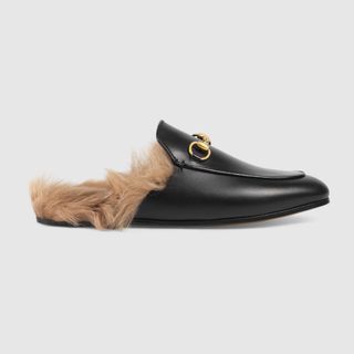 Gucci + Princetown Leather Slippers