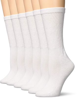 Hanes + Comfort Blend Crew Sock, 6 Pack