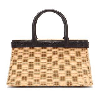 Sparrows Weave + The Tote Wicker and Leather Bag