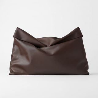 Zara + Leather Maxi Clutch