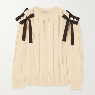 Molly Goddard + Blanche Tie-Detailed Wool Sweater