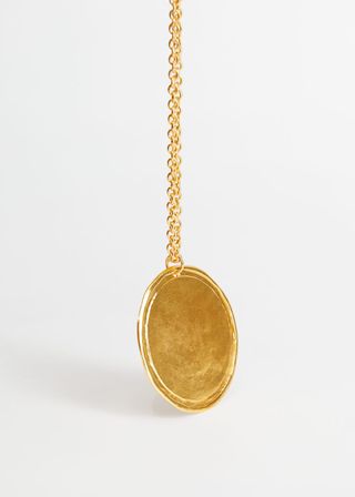 Mango + Metallic Medal Necklace