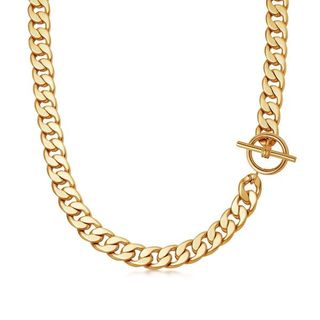 Missoma + Lucy Williams Gold T Bar Chunky Chain Necklace