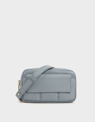 Charles & Keith + Moss Quilted Rectangular Belt Bag