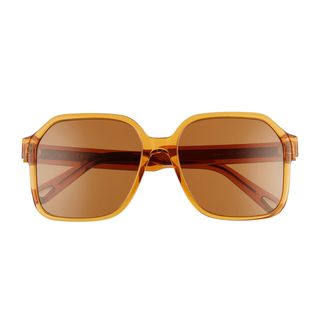 Chloé + Willow 56mm Gradient Rectangular Sunglasses