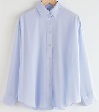 & Other Stories + Oversized Button Up Silk Shirt