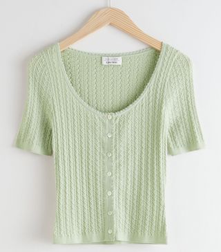 & Other Stories + Fitted Knit Structure Top