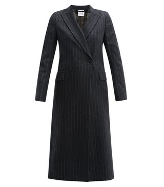 Pallas x Claire Thomson-Jonville + Forsythe Single-Breasted Pinstripe-Wool Coat