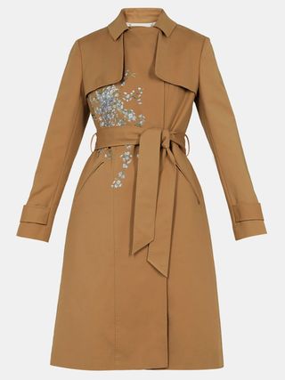 Ted Baker + Graceful Embroidered Cotton Mac