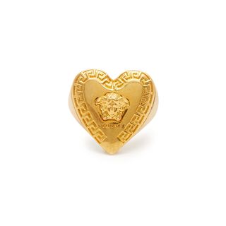 Versace + Medusa Head Heart Ring