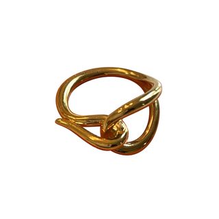 Hermès + Vintage Gold Ring