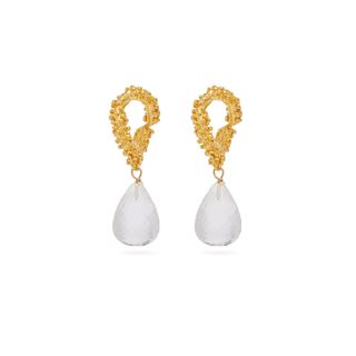 Alighieri + The Initial Spark Glass-Drop 24kt Gold Earrings