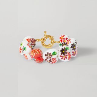 Timeless Pearly + Glass and Gold-Tone Bracelet
