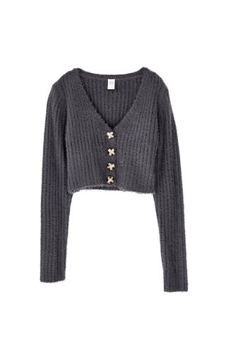 Urban Outfitters + Rochelle Fuzzy Cropped Cardigan