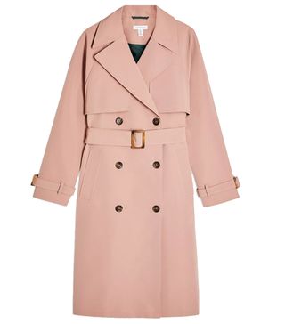 Topshop + Pink Stitch Trench Coat