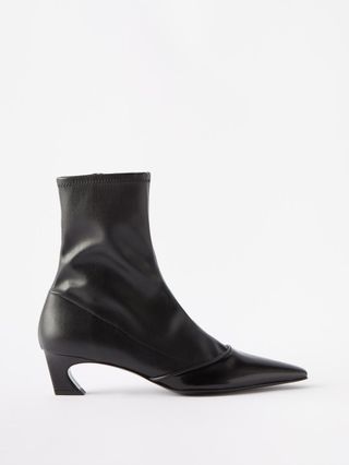 Acne Studios + Bano Faux-Leather Ankle Boots