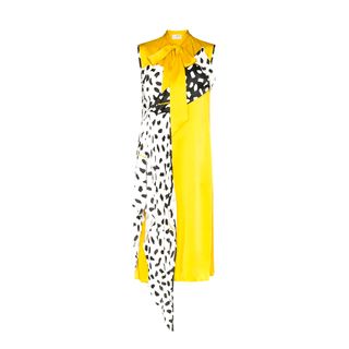 Duran Lantink + LK8 Contrast Print Tie Neck Dress
