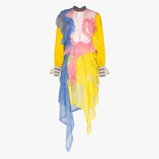 Duran Lantink + Sheer Ruffle Detail Dress