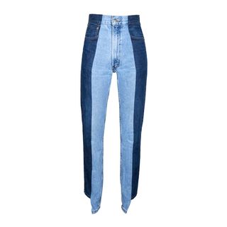 E.L.V. Denim + Dark Blue / Light Blue Contrast Straight Leg Jean