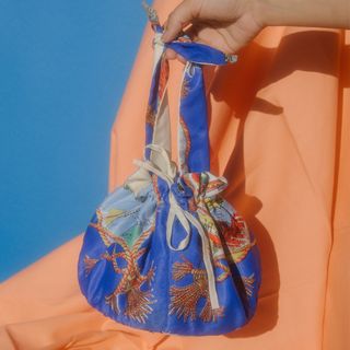 Les Fleurs Studio + Blue Scarf Bag