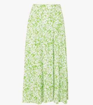 Faithfull the Brand + Cuesta Pleated Floral-Print Crepe Midi Skirt