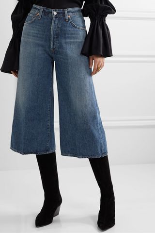Citizens of Humanity + Emily Cropped High-Rise Wide-Leg Jeans