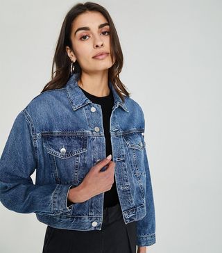 AG + The Mirah Cropped Trucker Jacket