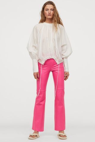 H&M + Studio Collection Flared Leather Pants