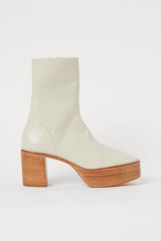 H&M + Studio Collection Leather Platform Boots