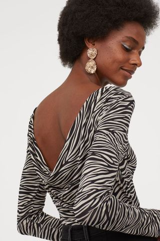 H&M + Bodysuit With Draped Back
