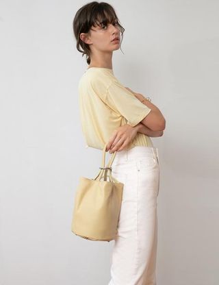 Pixie Market + Vanilla Leather Bucket Bag