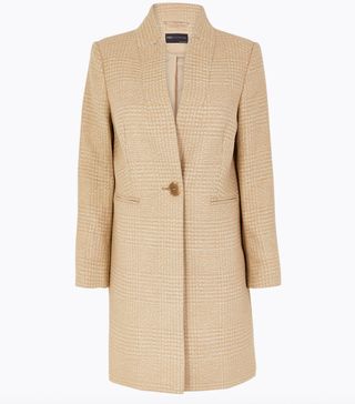 Marks and Spencer Collection + Petite Checked Overcoat