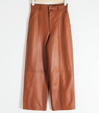 & Other Stories + High Waisted Leather Trousers
