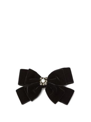 Erdem + Faux Pearl-Embellished Bow Hair Clip