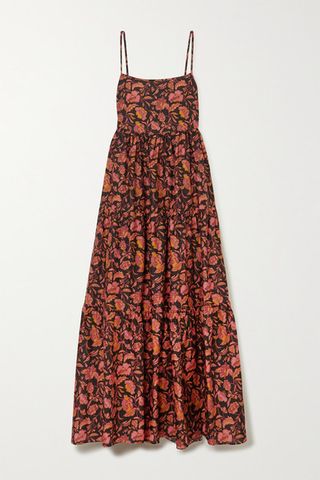 Matteau + Open-Back Tiered Floral-Print Maxi Dress