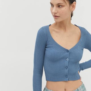 Urban Outfitters + Joyce Ribbed Button-Down Cardigan