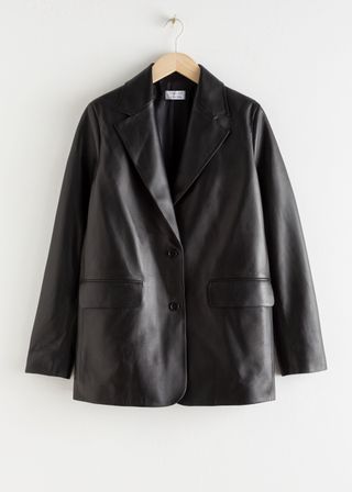 & Other Stories + Oversized Leather Blazer