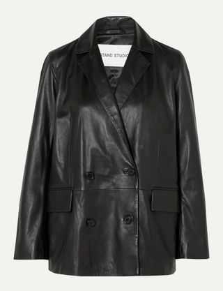 Stand Studio + + Pernille Teisbaek Cassidy Double-Breasted Leather Blazer