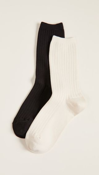 Madewell + Ribbed Trouser Socks 2 Pack