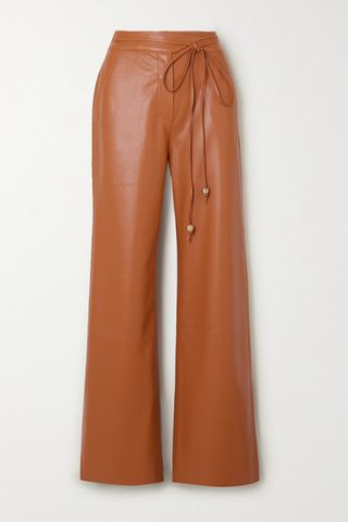 Nanushka + Chimo Vegan Leather Straight-Leg Pants