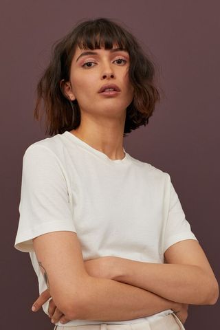 H&M + Silk-Blend T-shirt