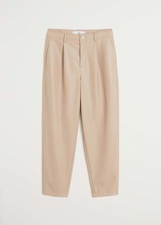 Mango + Relaxed Fit Cropped Pants