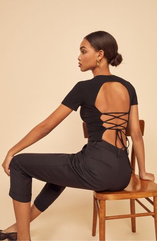 Reformation + Pablo Lace-Up Back Top