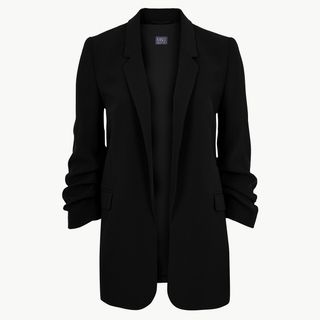 Marks and Spencer + Open Front Ruched Sleeve Blazer