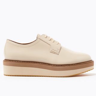 Marks and Spencer + Leather Flatform Lace Up Brogue Shoes